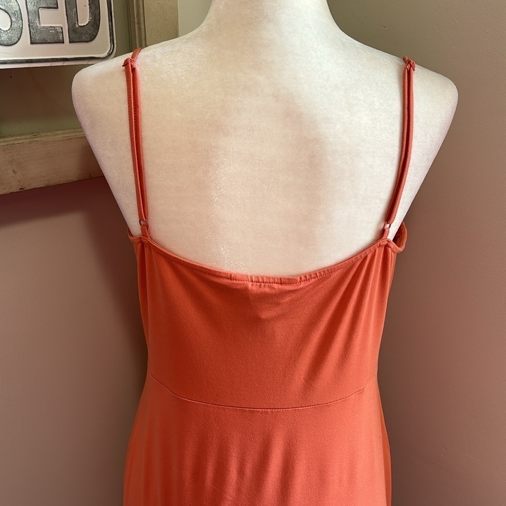 Boden Gathered Jersey Midi Dress Persimmon NWT - Picture 11 of 16